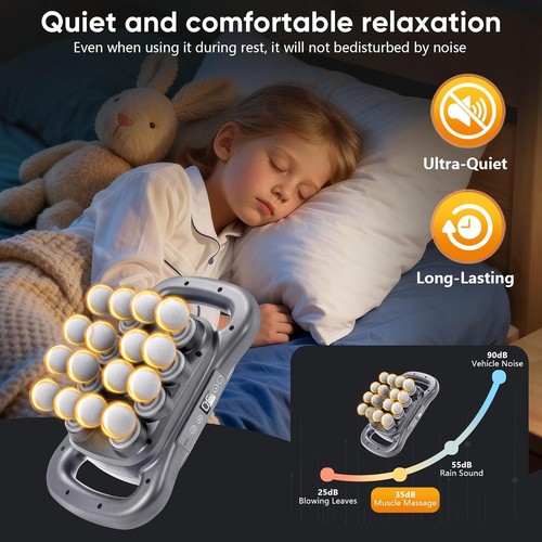 16 Kopf Massagepistole, Tiefengewebeentlastung mit 9 Modi, leises Perkussion Massagegerät f - Bild 5 von 8