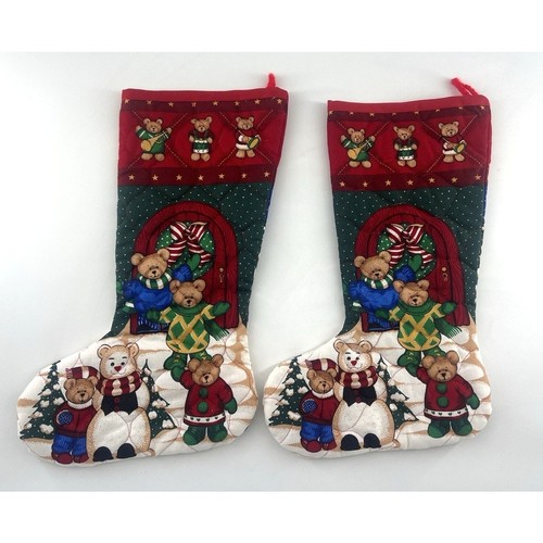 Medias Cranston De Colección Navidad Amigos Corte Coser Osos Marrones Algodón Vacaciones EE. UU. - Imagen 1 de 8