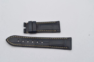 OFFICINE PANERAI LEDER ARMBAND 25MM  DORNSCHLIESSE 20MM SCHWARZ 25-20MM