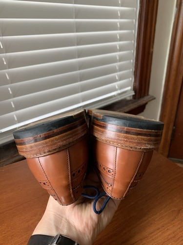 GUTER ZUSTAND mit BÄUMEN | ALDEN x JCREW 8.5D HELLBRAUN WADENLANGWING BLUCHER LWB SCHUHE 8.5 D - Bild 17 von 20