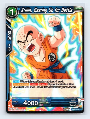 Krillin, Gearing Up for Battle BT20-039 Power Absorbed Dragon Ball Super NM - Picture 1 of 2