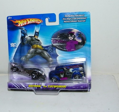Hot Wheels 2 PC Set Batman Batmobile VS Catwoman - Diecast NOC NEU SEALED - Bild 2 von 3