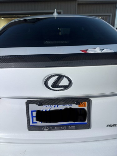 Gloss Pearl Black Emblem Logo Badge Fits 2016-19 Lexus IS300 AWD 2017 2018 2019 - Picture 10 of 15