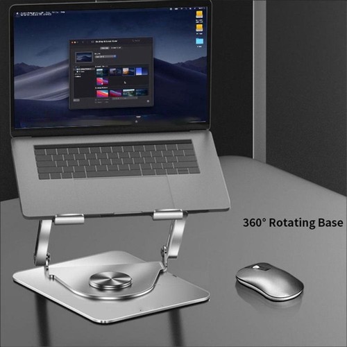 with Magnetic Fan Laptop Stand 360° Rotating Tablet Riser Holder - Photo 5/9