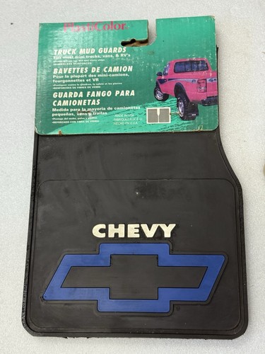 Vintage 1980’s? Chevy Truck PlastiColor Mud Flaps Splash Guards 10x14” Pair Blue - Picture 3 of 3