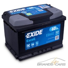 EXIDE AUTOBATTERIE 12V 60Ah STARTERBATTERIE 520A EB602 EXCELL