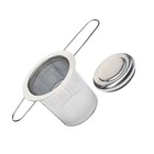 Edelstahl -Teesieb Griffe Tee -Infuser mit Deckelteefilter falten