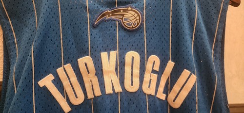 Camiseta De Colección NBA Adidas Orlando Magic Hedo Turkoglu 15 Para Hombres XL COSIDA Azul Rayas - Imagen 10 de 11