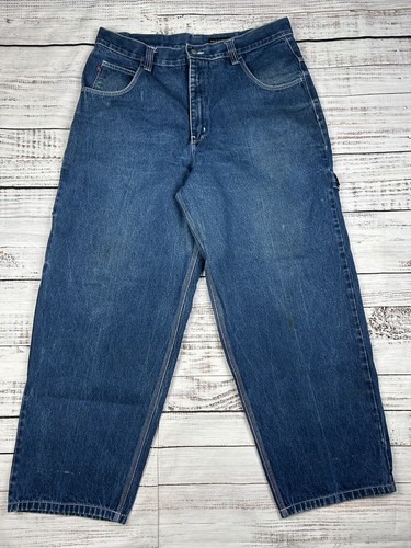 Vintage Polo Ralph Lauren Jeans Mens 39x31 Denim Pants Carpenter Baggy 90s Y2K - Picture 7 of 10