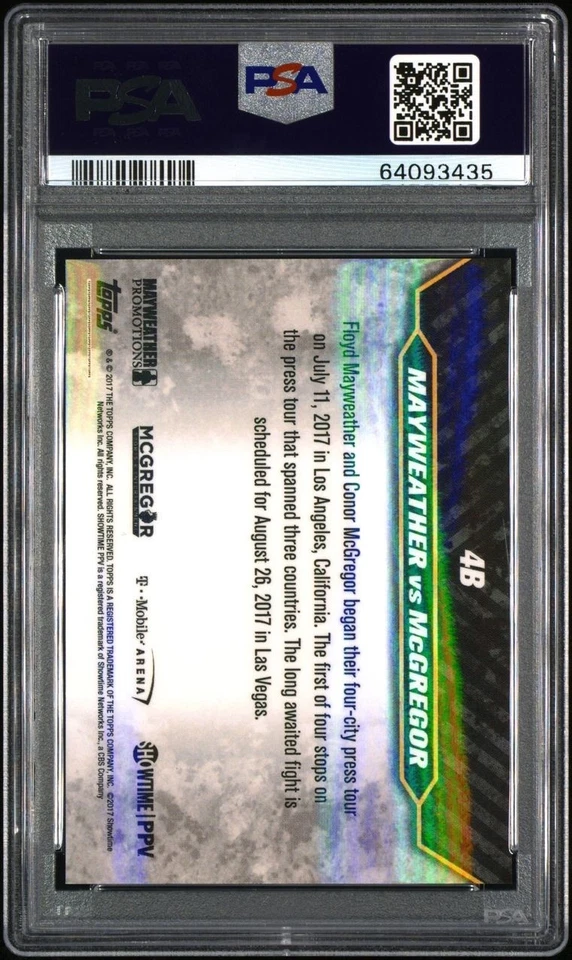 2017 Topps On Demand The Face Off 7.11.17 Mayweather Vs McGregor Blue /25 PSA 10 - Image 2 of 2