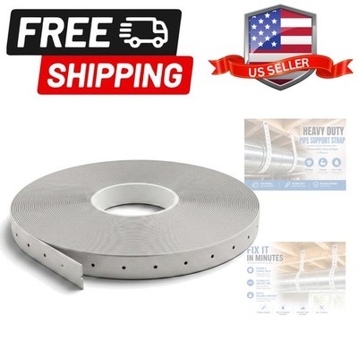 Heavy-Duty Plastic Hanger Strap for Pipes & Ducts - 3/4 Inch x 50ft Roll - Ve...
