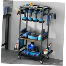  Utility Cart, Power Tool Organizer with Wheels for Garage Country Rustic