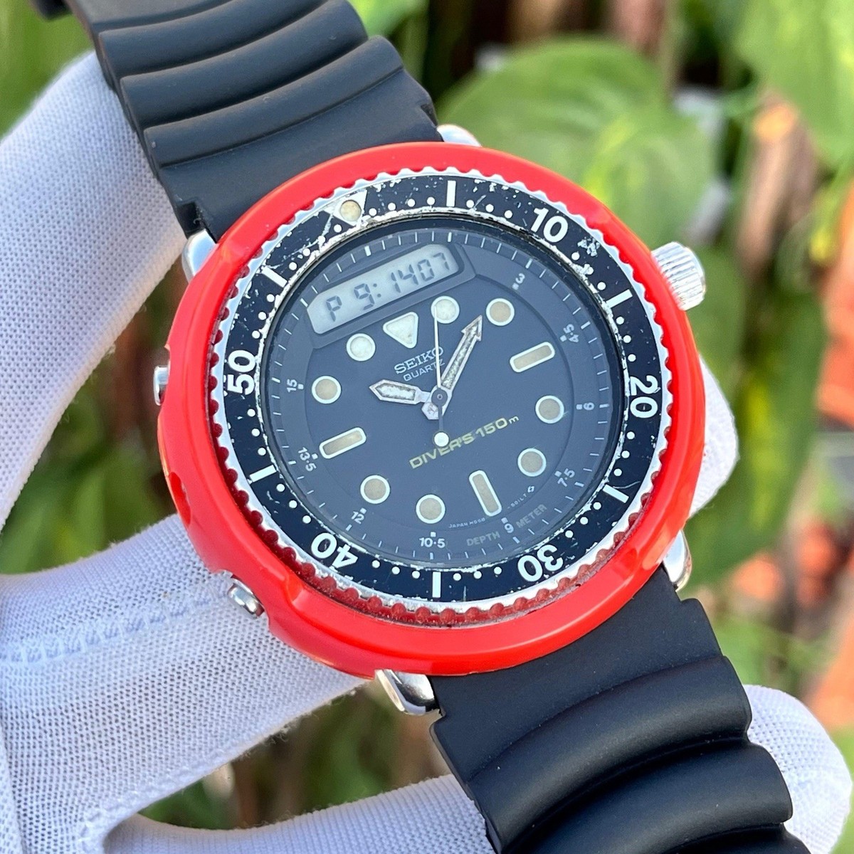 Vintage Seiko Arnie Ana/Digi Tuna Diver's 150 M Japan Men Quartz