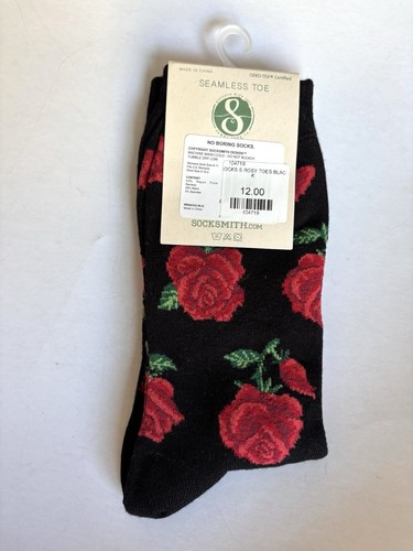Socksmith Women's Bamboo Crew Socks Rosy Toes Red Roses Novelty Footwear - Bild 2 von 6