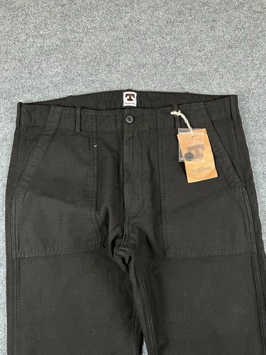 Tellason Fatigue Hose Herren 36 US Army Tapered Slubby Schwarz Made in Italy NEU