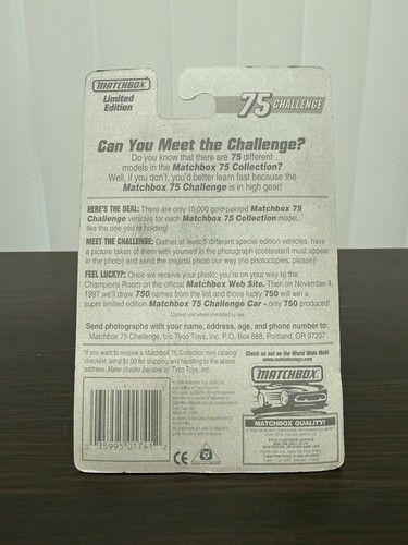 Matchbox Gold Challenge Lot 34 Autos 1997 Edition 75 Challenge One of 10.000 Neu in OVP - Bild 16 von 16