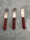 Vintage Stainless Steel Butter Spreaders With Wooden Handles Set of 3