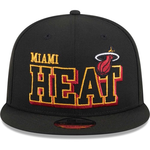 Men's New Era Black Miami Heat Gameday 9FIFTY Snapback Hat - Picture 2 of 6