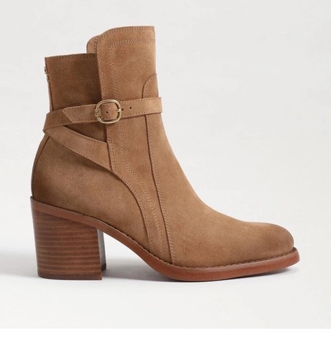 NUEVO Sam Edelman Simona Marrón Dorado Caramelo Mujer Botas Zapatos Talla 8 M Botas NUEVO - Imagen 2 de 12
