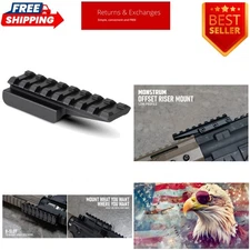 Lightweight Offset Picatinny Riser Mount | Perfect for Long Eye Relief Optics