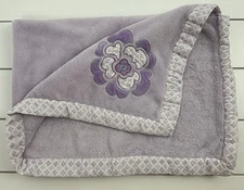 KIDSLINE by Dena Baby Blanket Lovey Plush Purple Flower