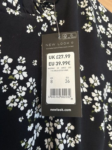 Ladies New Look Dress Size 8 - Picture 3 of 4