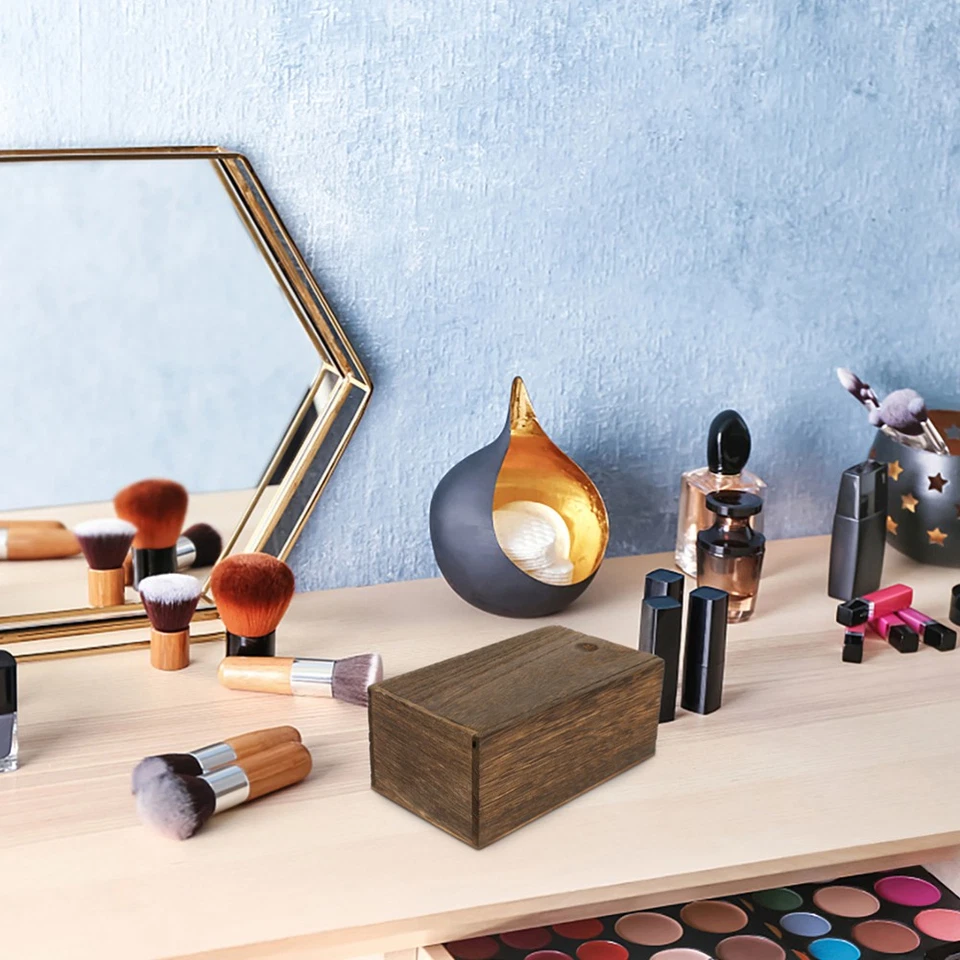 2 Pcs Small Container Desktop Storage Box Wood Packing Organizer - Image 2 of 4