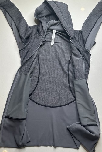 Chaqueta Lululemon Práctica Diaria Mujer Talla 6 Negra Gris Yoga Cremallera Completa - Imagen 6 de 7
