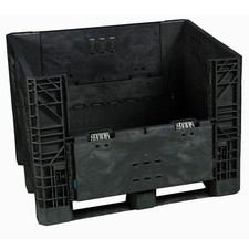Monoflo BC3230-34 Plastic Folding Bulk Shipping Container 32x30x34 1800 lb.
