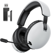 Wireless Gaming Headset with Noise-Canceling Mic for PC and Consoles