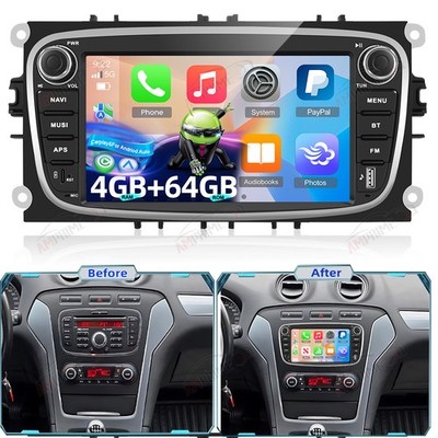 4G+64GB Für Ford Mondeo 9 2008-2011 Android 15 Autoradio Carplay GPS WIFI Type-C