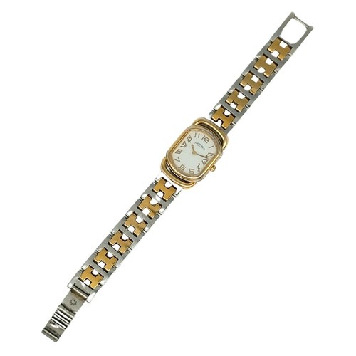 HERMES Rally RA1.220 Quartz 20mm x 30mm Gold/Silver Ladies Watch - Picture 5 of 10