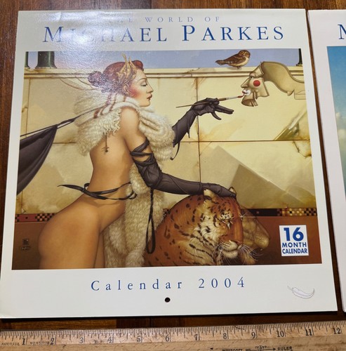 Lot 2 Wandkalender World of Michael Parkes Kunst Illustrationen 2004 2005 - Bild 2 von 5