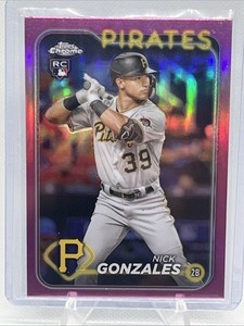 2024 Topps Chrome Baseball Nick Gonzales #72 Pink Refractor (RC)