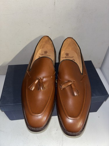 Mocassini Trickers in pelle marrone con nappa taglia 12 nuovi secondi 347