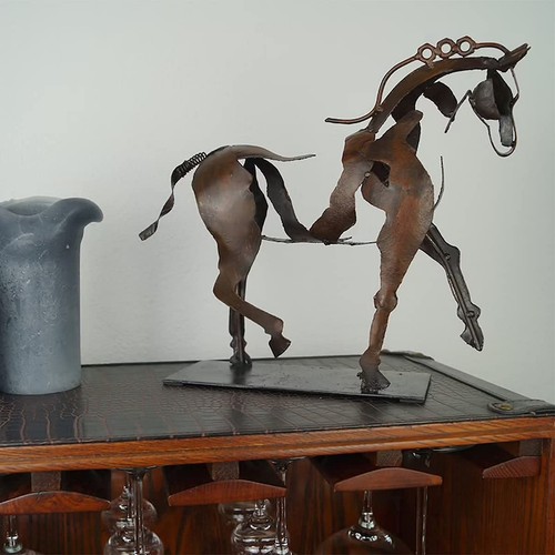 Pferd Skulptur Adonis ist eine Tischdekoration aus Metall - Bild 5 von 8
