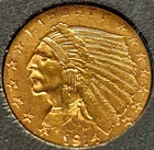 1914-D $2.50 Indian Head Quarter Eagle Gold Coin