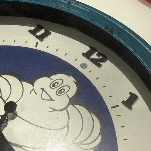 Michelin Tyre Service Wall Mounted Clock Blue Workshop Mechanic Timepiece - Picture 12 of 20