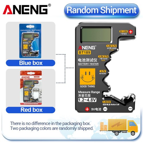 ANENG BT189 Tester batteria universale LCD per AA AAA 9V cella a bottone D C N - Foto 17 di 24