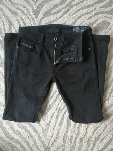 Diesel Thommer Mens Selvedge Jeans Size W30 L32 Slim Skinny Black - Picture 12 of 14