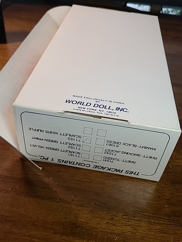 1967 World Doll Gone With The Wind Scarlett In White Dress NEW IN BOX - Picture 15 of 18