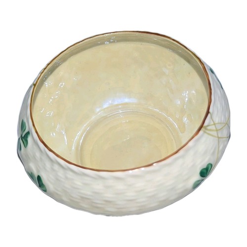 Vtg Belleek Shamrock Porcelain Basketweave Cream Sugar 4th Mark 1940/50 A+ Cond! - Picture 18 of 24