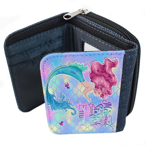 Personalised Girls Purse Pretty Denim Womens Coin ID Wallet School Birthday Gift - Picture 26 of 38