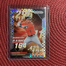 Alex Bregman 2020 Panini Prizm Numbers Game Power Plaid 65/75 Houston Astros!