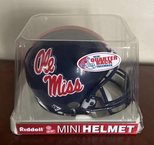OLE MISS REBELS RIDDELL NCAA COLLEGE FOOTBALL MINIHELM Z2B NEU IM KARTON MISSISSIPPI