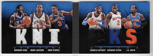 CARMELO ANTHONY/STARKS/KING/JACKSON/SMITH 2013 PANINI PREFERRED JERSEY CARD /199