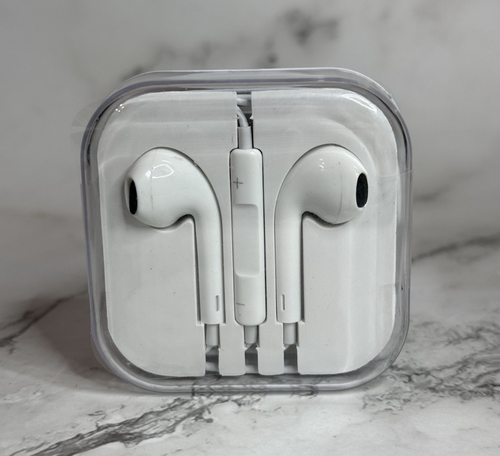 Apple Wired Earbuds OEM 3.5mm Jack Style Headphones Built In Mic NEW SEALED