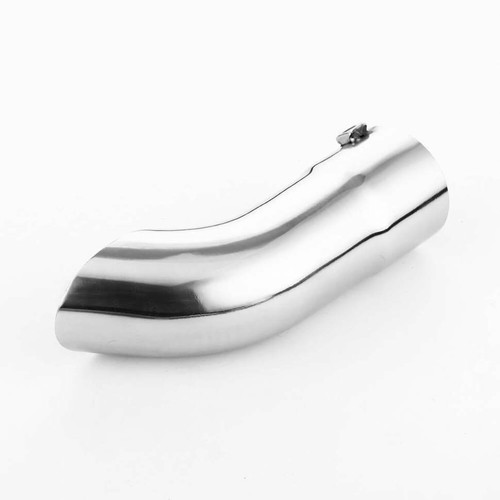 Polish Stainless Steel 2.5" In Turn Down Exhaust Tip 2.5" Out Bolt On 8.31" L - Picture 4 of 7