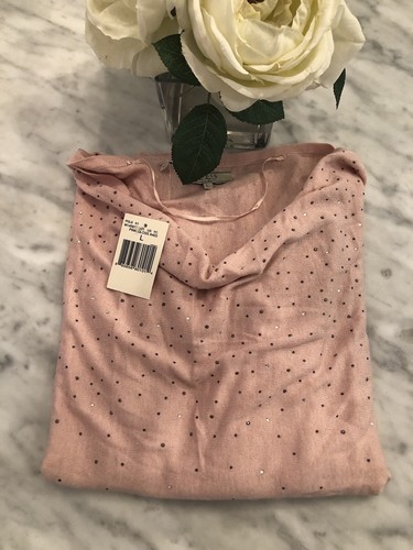 GUESS - GRÖSSE LARGE - hellrosa Strass Akzent Pullover - Urlaub - GLAM. Neu Mit Etikett - Bild 4 von 10