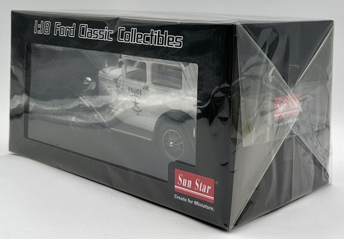 1931 Ford Model A Tudor Polizeiauto Sun Star Maßstab 1:18 Modell Crab Orchard WV - Bild 7 von 12